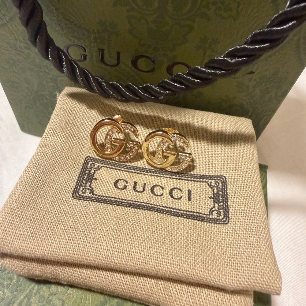 Gucci Gold Earrings with Silver Accents
